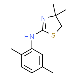 ChemSpider 2D Image | (4,4-Dimethyl-4,5-dihydro-thiazol-2-yl)-(2,5-dimethyl-phenyl)-amine | C13H18N2S