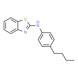 ChemSpider 2D Image | Benzothiazol-2-yl-(4-butyl-phenyl)-amine | C17H18N2S