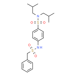 ChemSpider 2D Image | 4-[(Benzylsulfonyl)amino]-N,N-diisobutylbenzenesulfonamide | C21H30N2O4S2