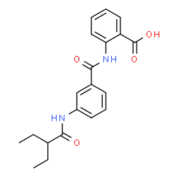 ChemSpider 2D Image | 2-({3-[(2-Ethylbutanoyl)amino]benzoyl}amino)benzoic acid | C20H22N2O4