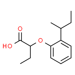 ChemSpider 2D Image | 2-(2-sec-Butylphenoxy)butanoic acid | C14H20O3