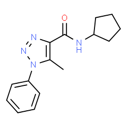 ChemSpider 2D Image | N-Cyclopentyl-5-methyl-1-phenyl-1H-1,2,3-triazole-4-carboxamide | C15H18N4O