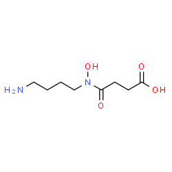 ChemSpider 2D Image | N-(3-carboxypropanoyl)-N-hydroxyputrescine | C8H16N2O4