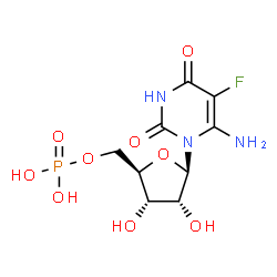 ChemSpider 2D Image | 6-Amino-5-fluorouridine 5'-(dihydrogen phosphate) | C9H13FN3O9P