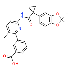 ChemSpider 2D Image | Lumacaftor | C24H18F2N2O5
