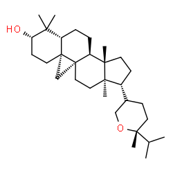 ChemSpider 2D Image | (3beta,9beta,24R)-24-Methyl-21,24-epoxy-9,19-cyclolanostan-3-ol | C31H52O2
