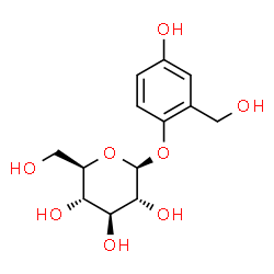 ChemSpider 2D Image | 4-Hydroxy-2-(hydroxymethyl)phenyl beta-D-glucopyranoside | C13H18O8
