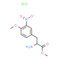 ChemSpider 2D Image | Methyl O-methyl-3-nitrotyrosinate hydrochloride (1:1) | C11H15ClN2O5