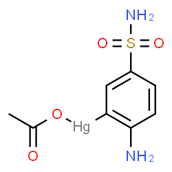 ChemSpider 2D Image | (Acetato-kappaO)(2-amino-5-sulfamoylphenyl)mercury | C8H10HgN2O4S