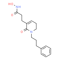 ChemSpider 2D Image | N-Hydroxy-3-[2-oxo-1-(3-phenylpropyl)-1,2,5,6-tetrahydro-3-pyridinyl]propanamide | C17H22N2O3