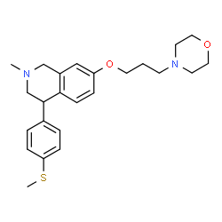 ChemSpider 2D Image | 2-Methyl-4-[4-(methylsulfanyl)phenyl]-7-[3-(4-morpholinyl)propoxy]-1,2,3,4-tetrahydroisoquinoline | C24H32N2O2S