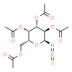ChemSpider 2D Image | 2,3,4,6-Tetra-O-acetyl-N-(thioxomethylene)-alpha-D-galactopyranosylamine | C15H19NO9S