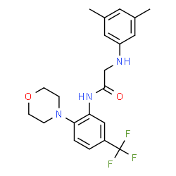 ChemSpider 2D Image | N~2~-(3,5-Dimethylphenyl)-N-[2-(4-morpholinyl)-5-(trifluoromethyl)phenyl]glycinamide | C21H24F3N3O2