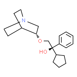 ChemSpider 2D Image | (1R)-2-[(3R)-1-Azabicyclo[2.2.2]oct-3-yloxy]-1-cyclopentyl-1-phenylethanol | C20H29NO2