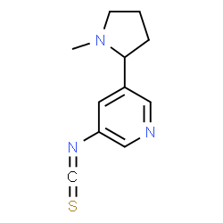 ChemSpider 2D Image | 3-Isothiocyanato-5-(1-methyl-2-pyrrolidinyl)pyridine | C11H13N3S