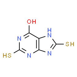 ChemSpider 2D Image | 2,8-Mercaptohypoxanthine | C5H4N4OS2
