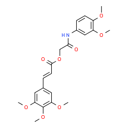 ChemSpider 2D Image | 2-[(3,4-Dimethoxyphenyl)amino]-2-oxoethyl (2E)-3-(3,4,5-trimethoxyphenyl)acrylate | C22H25NO8