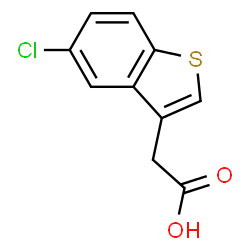 ChemSpider 2D Image | (5-chloro-1-benzothien-3-yl)acetic acid | C10H7ClO2S