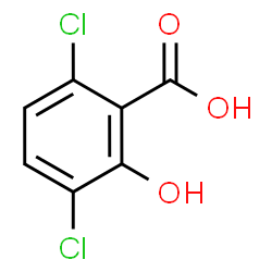 ChemSpider 2D Image | 3,6-Dichlorosalicylic acid | C7H4Cl2O3