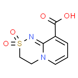 ChemSpider 2D Image | 3,4-Dihydropyrido[2,1-c][1,2,4]thiadiazine-9-carboxylic acid 2,2-dioxide | C8H8N2O4S