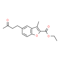 ChemSpider 2D Image | Ethyl 3-methyl-5-(3-oxobutyl)-2-benzofurancarboxylate | C16H18O4