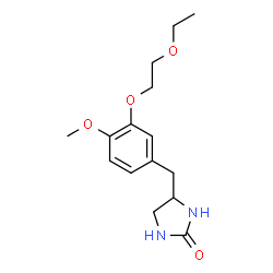 ChemSpider 2D Image | 4-[3-(2-Ethoxyethoxy)-4-methoxybenzyl]-2-imidazolidinone | C15H22N2O4