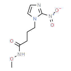 ChemSpider 2D Image | N-Methoxy-4-(2-nitro-1H-imidazol-1-yl)butanamide | C8H12N4O4