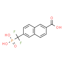 ChemSpider 2D Image | 6-[Difluoro(phosphono)methyl]-2-naphthoic acid | C12H9F2O5P