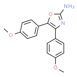 ChemSpider 2D Image | bis(4-methoxyphenyl)-1,3-oxazol-2-amine | C17H16N2O3