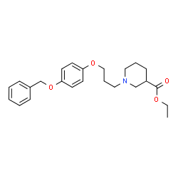 ChemSpider 2D Image | ethyl 1-(3-(4-(benzyloxy)phenoxy)propyl)piperidine-3-carboxylate | C24H31NO4