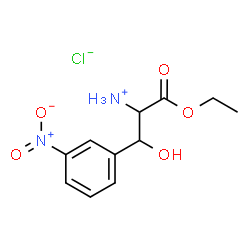 ChemSpider 2D Image | 1-Ethoxy-3-hydroxy-3-(3-nitrophenyl)-1-oxo-2-propanaminium chloride | C11H15ClN2O5