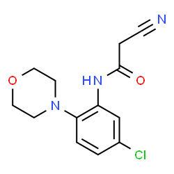 ChemSpider 2D Image | N-[5-Chloro-2-(4-morpholinyl)phenyl]-2-cyanoacetamide | C13H14ClN3O2