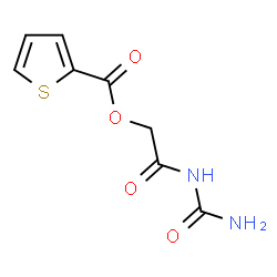 ChemSpider 2D Image | 2-(Carbamoylamino)-2-oxoethyl 2-thiophenecarboxylate | C8H8N2O4S