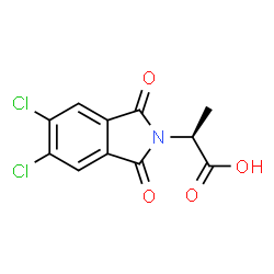 ChemSpider 2D Image | (2S)-2-(5,6-Dichloro-1,3-dioxo-1,3-dihydro-2H-isoindol-2-yl)propanoic acid | C11H7Cl2NO4