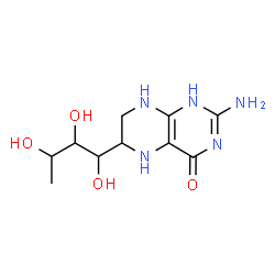 ChemSpider 2D Image | 2-Amino-6-(1,2,3-trihydroxybutyl)-5,6,7,8-tetrahydro-4(1H)-pteridinone | C10H17N5O4
