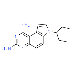 ChemSpider 2D Image | 7-(3-Pentanyl)-7H-pyrrolo[3,2-f]quinazoline-1,3-diamine | C15H19N5