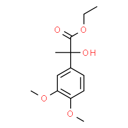 ChemSpider 2D Image | Ethyl 2-(3,4-dimethoxyphenyl)-2-hydroxypropanoate | C13H18O5