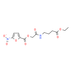 ChemSpider 2D Image | 2-[(4-Ethoxy-4-oxobutyl)amino]-2-oxoethyl 5-nitro-2-furoate | C13H16N2O8