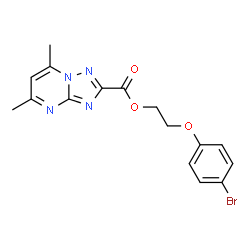 ChemSpider 2D Image | 2-(4-Bromophenoxy)ethyl 5,7-dimethyl[1,2,4]triazolo[1,5-a]pyrimidine-2-carboxylate | C16H15BrN4O3