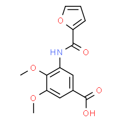 ChemSpider 2D Image | 3-(2-Furoylamino)-4,5-dimethoxybenzoic acid | C14H13NO6