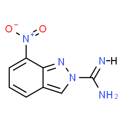 ChemSpider 2D Image | 7-nitroindazole-2-carboxamidine | C8H7N5O2