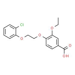 ChemSpider 2D Image | 4-[2-(2-Chlorophenoxy)ethoxy]-3-ethoxybenzoic acid | C17H17ClO5