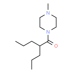 ChemSpider 2D Image | 1-(4-Methyl-1-piperazinyl)-2-propyl-1-pentanone | C13H26N2O