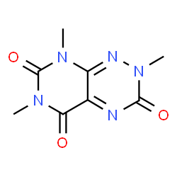 ChemSpider 2D Image | 2,6,8-Trimethyl-2,8-dihydropyrimido[5,4-e][1,2,4]triazine-3,5,7(6H)-trione | C8H9N5O3