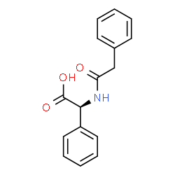 ChemSpider 2D Image | (2S)-Phenyl[(phenylacetyl)amino]acetic acid | C16H15NO3