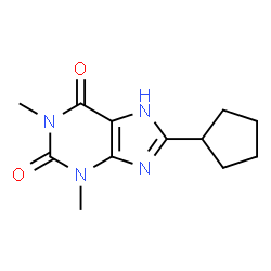ChemSpider 2D Image | 8-Cyclopentyltheophylline | C12H16N4O2