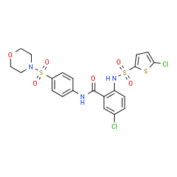ChemSpider 2D Image | ataciguat | C21H19Cl2N3O6S3