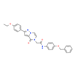 ChemSpider 2D Image | N-[4-(Benzyloxy)phenyl]-2-[2-(4-ethoxyphenyl)-4-oxopyrazolo[1,5-a]pyrazin-5(4H)-yl]acetamide | C29H26N4O4