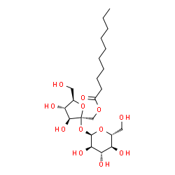 ChemSpider 2D Image | 1-O-Decanoyl-beta-D-fructofuranosyl alpha-D-glucopyranoside | C22H40O12