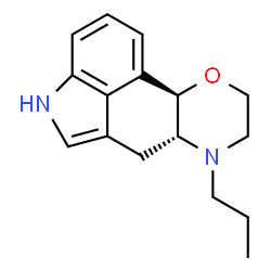 ChemSpider 2D Image | (6aR,10aR)-7-Propyl-4,6a,7,8,9,10a-hexahydro-6H-indolo[3,4-gh][1,4]benzoxazine | C16H20N2O